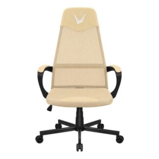 SILLA ERGONOMICA FORMULA V LINE ERGOLUX 1 MALLA CUERO SINTETICO PU APOYABRAZOS FIJOS SOPORTE LUMBAR 4711401665625 BEIGE