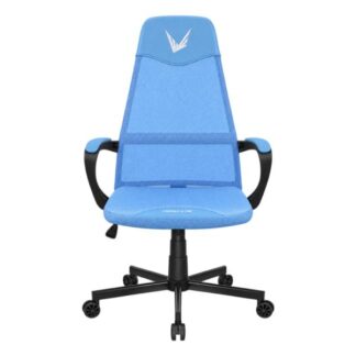 SILLA ERGONOMICA FORMULA V LINE ERGOLUX 1 MALLA CUERO SINTETICO PU APOYABRAZOS FIJOS SOPORTE LUMBAR 4711401665649 CELESTE
