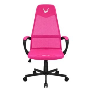 SILLA ERGONOMICA FORMULA V LINE ERGOLUX 1 MALLA CUERO SINTETICO PU APOYABRAZOS FIJOS SOPORTE LUMBAR 4711401668947 ROSADO