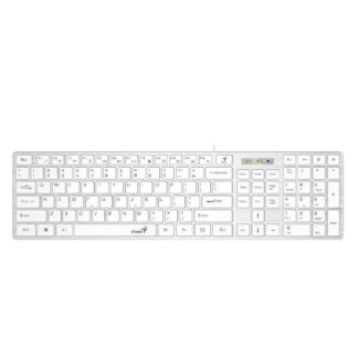 TECLADO GENIUS SLIMSTAR 126 MEMBRANA ALÁMBRICO USB ESPAÑOL 31310017409 BLANCO