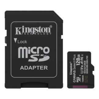 MEMORIA MICRO SD 128GB KINGSTON CANVAS SELECT PLUS GEN3 CLASE 10 UHS-I U1 V10 A1 150 MB/S DISPOSITIVOS ANDROID Y CAMARAS SDCS3/128GB